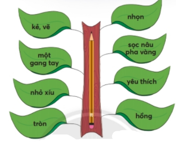 Viết 4-5 câu về chiếc bút chì dựa vào hình vẽ và từ ngữ gợi ý