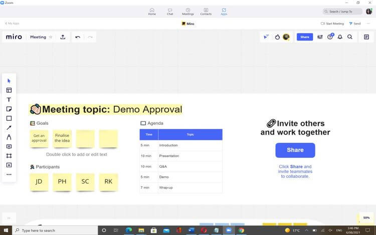 agenda-setup Thiết lập nội dung chương trinh cuộc họp trên Zoom