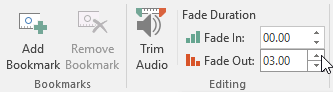audio-fade Fade Duration