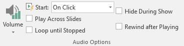 audio-options Tùy chọn audio trong PowerPoint