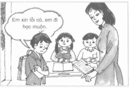 Viết lời xin lỗi trong tình huống sau: Em làm việc riêng trong giờ học, bị cô giáo nhắc nhở.