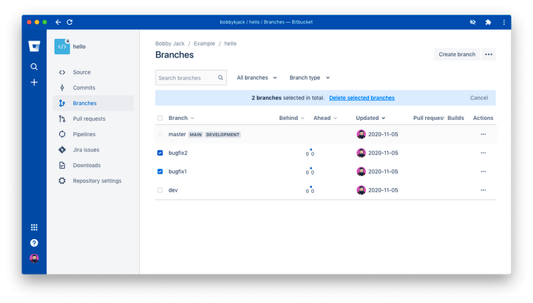bitbucket-delete-branches2 Hoàn thành xóa nhánh trên Bitbucket