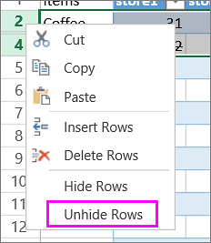 bo-an-hang-excel Bỏ ẩn hàng trong Excel