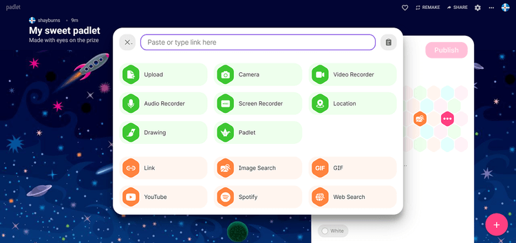 cach-dung-padlet-4 Dán hoặc nhập link Padlet vào trường tương ứng