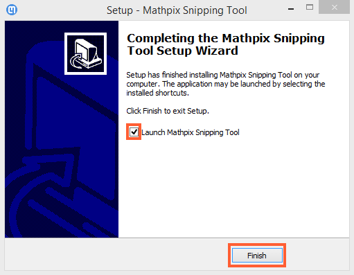 Cài đặt xong Mathpix Snipping Tool