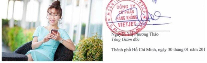 Chữ ký bà Nguyễn Thị Phương Thảo