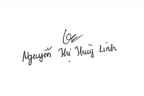 Chữ ký tên Nguyễn Thị Thùy Linh