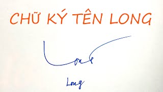 Kiểu chữ ký tên Long