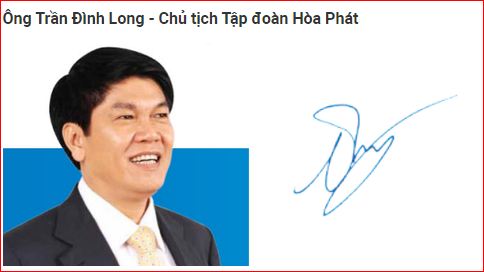 Chữ ký ông Trần Đình Long