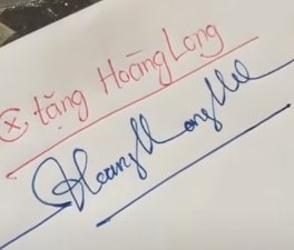 Chữ ký tên Hoàng Long