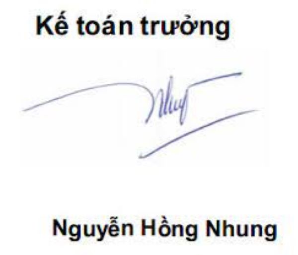 Chữ ký tên Nguyễn Hồng Nhung