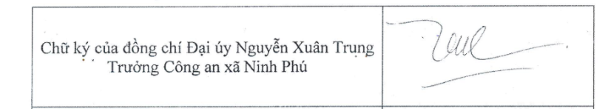 Chữ ký ông Nguyễn Xuân Trung