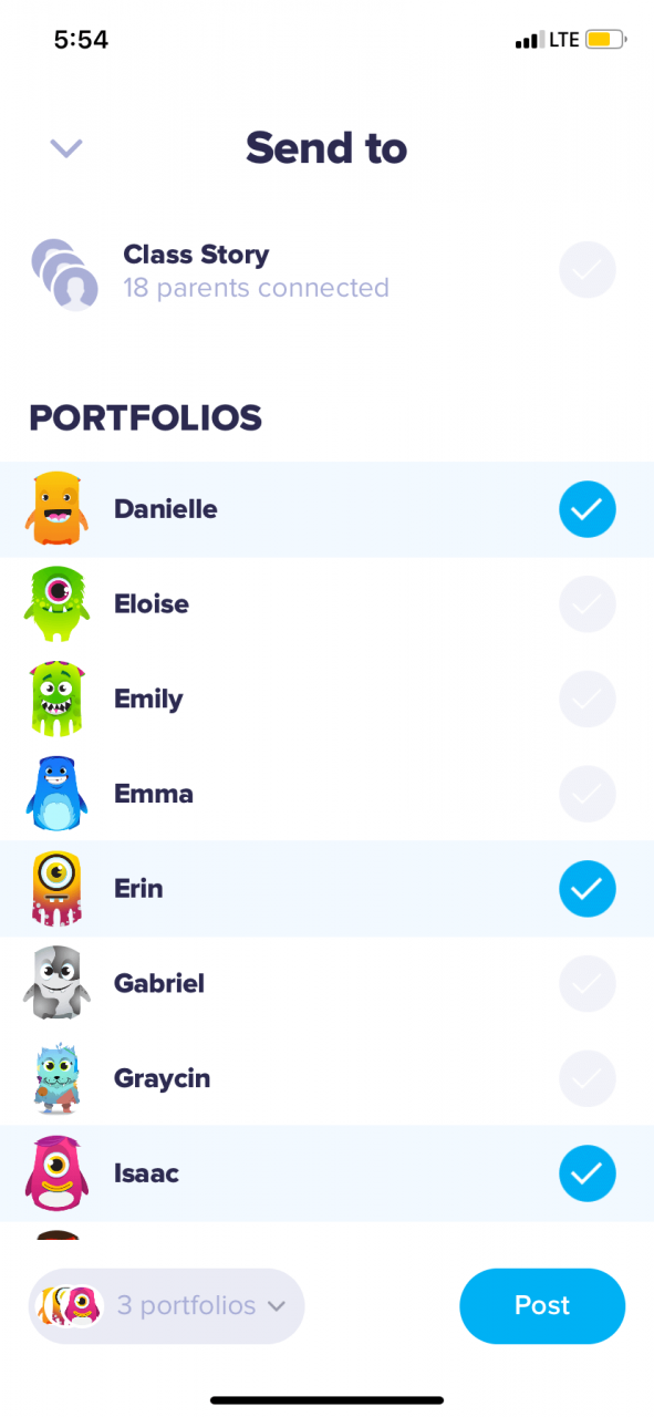 classdojo-ios-quay-clip-4 Chọn học sinh trong lớp học ClassDojo