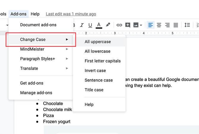 create-beautiful-google-docs-5 Change Case