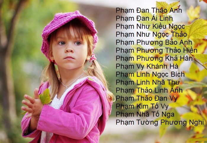 Gợi ý các tên hay 4 chữ cho bé gái họ Phạm