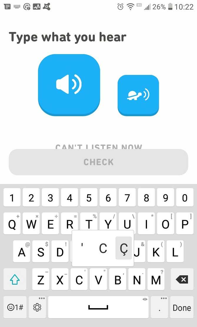 Trả lời câu hỏi trong Duolingo