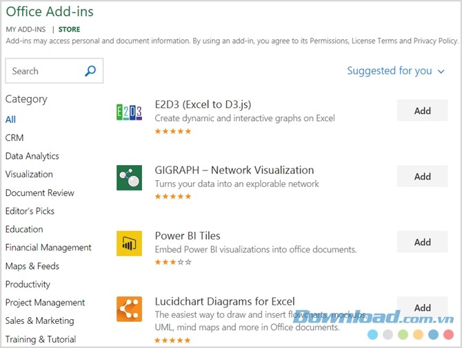Kho tiện ích mở rộng của Office