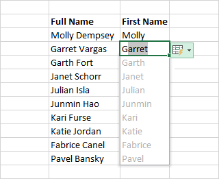 Excel tự động điền dữ liệu