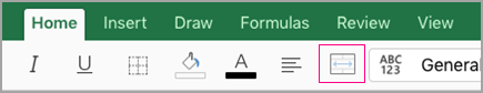 excel-ipad-merge Nút gộp ô trên Excel cho iPad