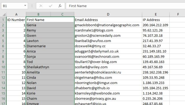 Gộp cột trong Excel