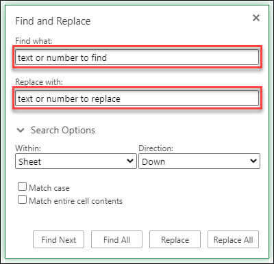 excel-online-find-and-replace Tìm và thay thế dữ liệu trong Excel Online