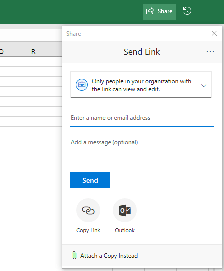 Gửi Liên kết trên Excel