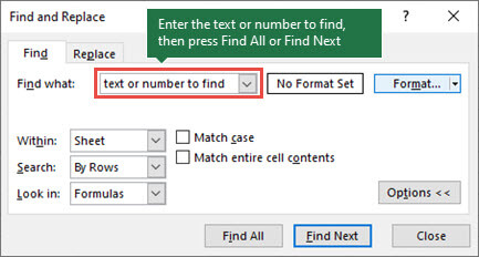 find-and-replace-win-excel Tìm & thay thế dữ liệu trong Excel trên Windows