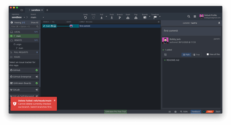 gitkraken-delete-error3 Phần mềm hiện cảnh báo khi có lỗi xảy ra