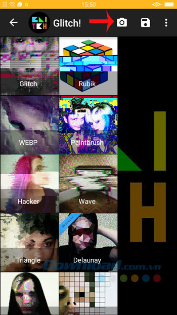 Giao diện chính Glitch