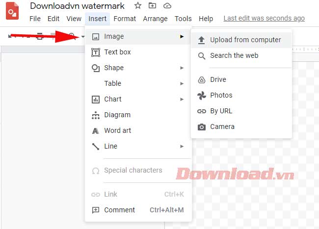 google-docs-watermark-1 Upload watermark bằng ảnh