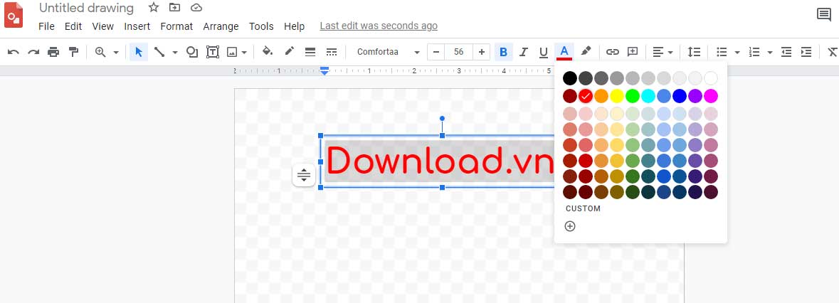 google-docs-watermark-7 Chọn màu text watermark