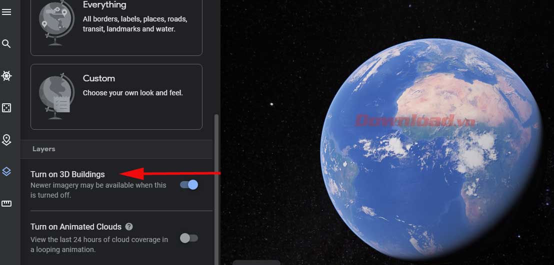 google-earth-3d-1 Kích hợp chế độ xem 3D trên Google Earth