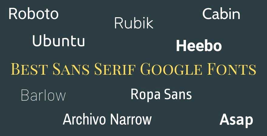 Google Fonts Sans Serif