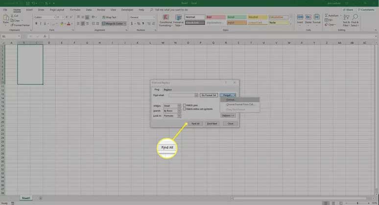 gop-o-excel Tìm ô đã gộp trong Excel