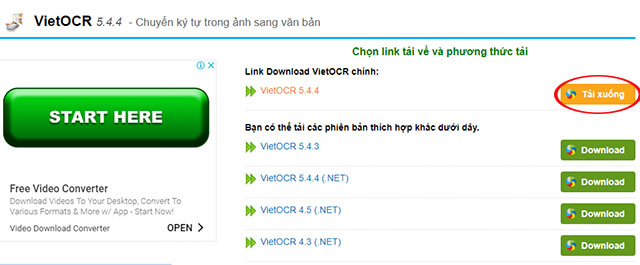 Lựa chọn phiên bản VietOCR mới nhất