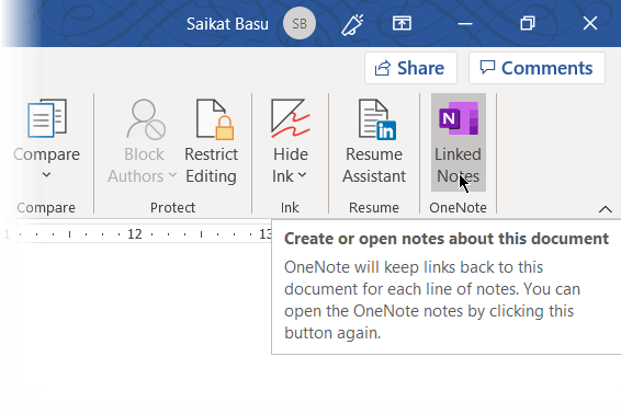 linked-notes-in-word Tác vụ Linked Notes của OneNote được gắn vào Microsoft Word
