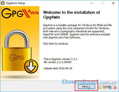 Cài đặt Gpg4win