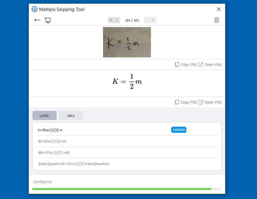 Mathpix Snip tự động update kết quả