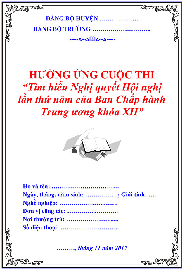 Bài dự thi Tìm hiểu Nghị quyết Hội nghị Trung ương 5 khóa XII