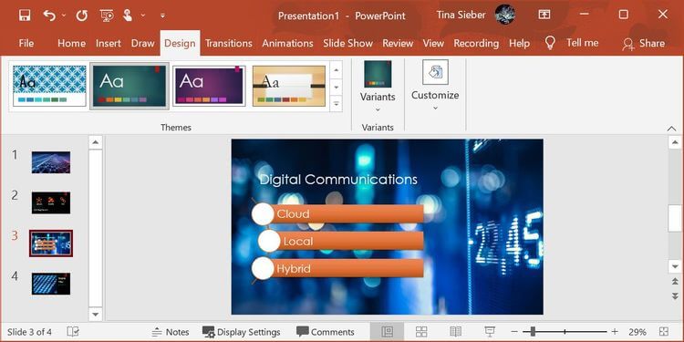 Bạn có thể tùy chỉnh màu text hoặc thiết kế slide PowerPoint như ý muốn