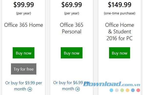 Giá tiền Microsoft Office 2019