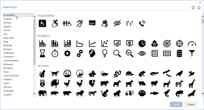 microsoft-word-insert-icons Bạn có thể chèn những icon này vào sơ đồ tư duy tạo bằng Microsoft Word
