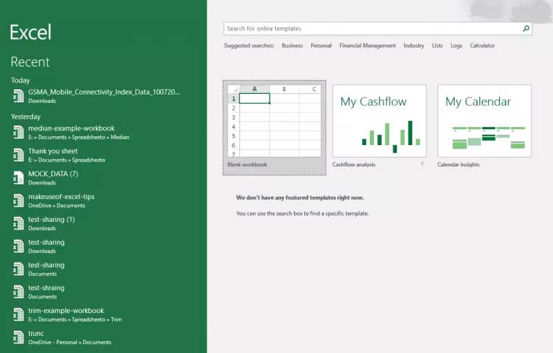 Mở bảng tính Excel