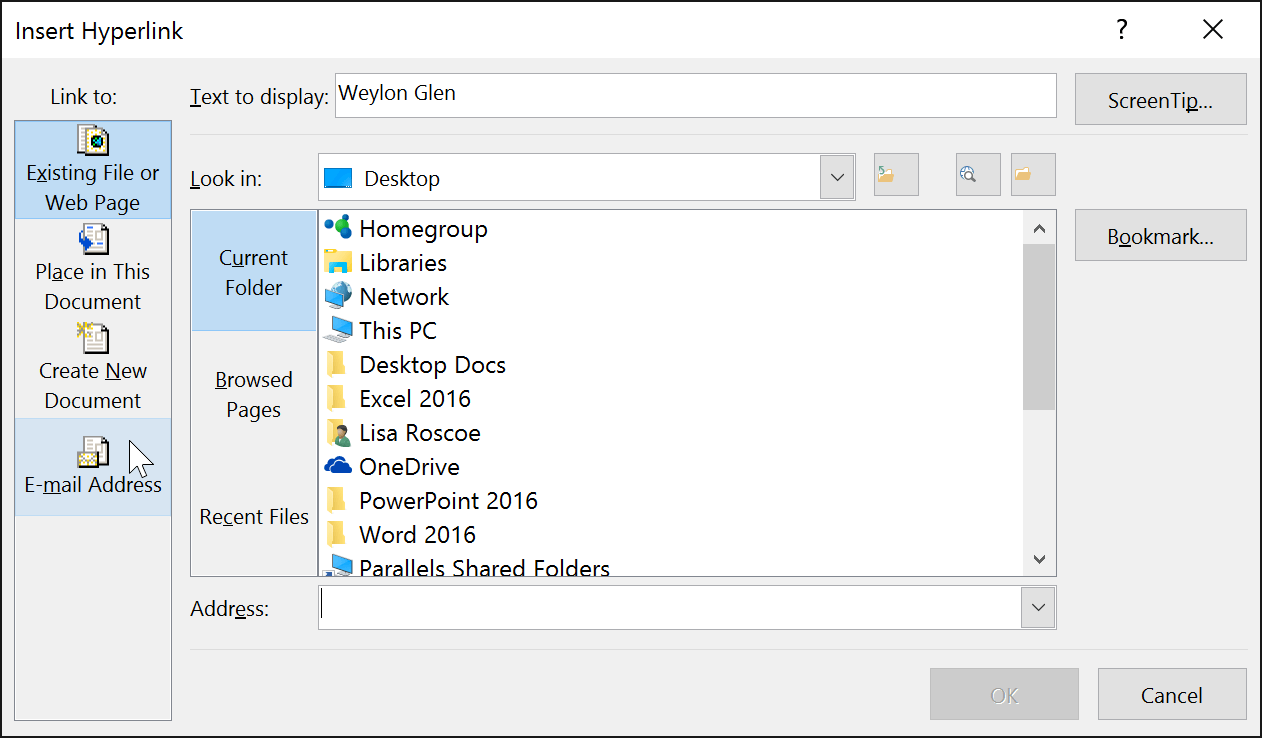 powerpoint-chen-link-4 Click địa chỉ email