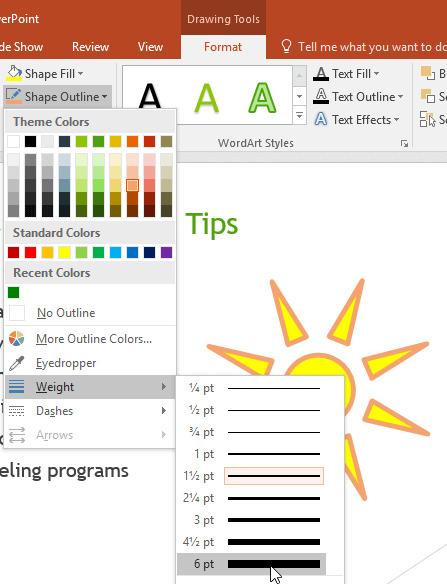 powerpoint-format-shape-10 Định dạng công cụ vẽ trong PowerPoint