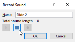 powerpoint-ghi-am-4 Click nút dừng ghi âm