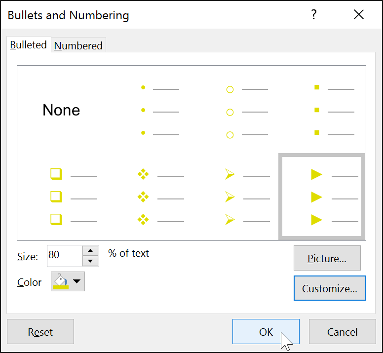powerpoint-lists-bullet-command-16 Bulleted trong PowerPoint
