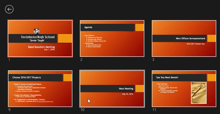 powerpoint-present-allslides-select Chọn sile PowerPoint bạn muốn xem