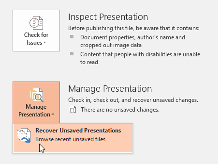 powerpoint-saving-autorecover-manage-8 Các tùy chọn tự động khôi phục file