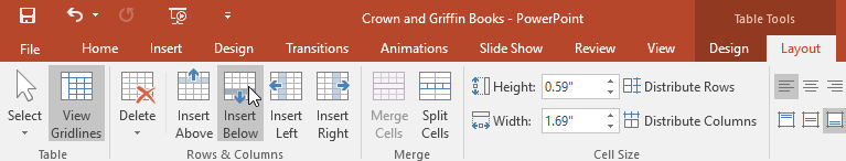 powerpoint-table-column-insert-2 View Grdilines trong PowerPoint
